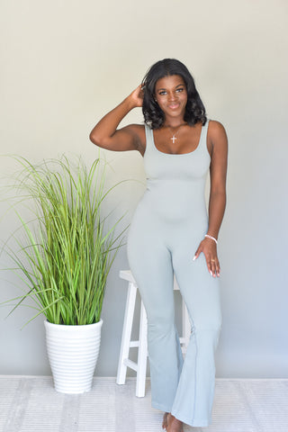 Flare Jumpsuit - Grey