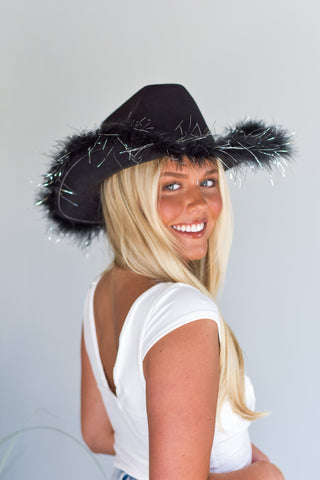 Black Feather Hat