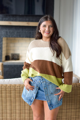 Striped Knit - Brown