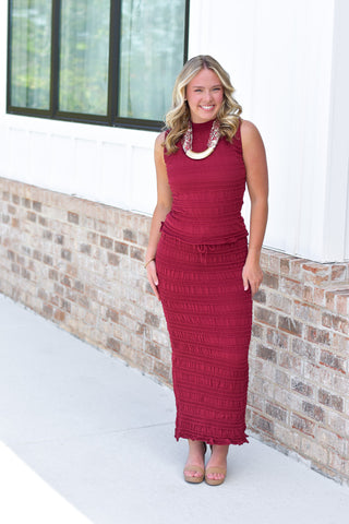Textured Maxi Set