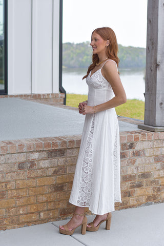 Gauze Lace Midi - White