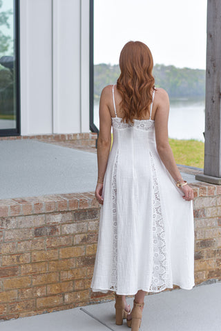 Gauze Lace Midi - White