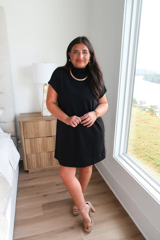 Soft Mock Dress - Black