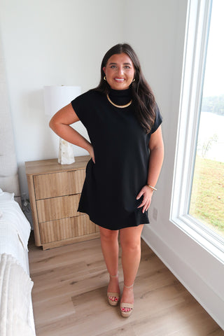 Soft Mock Dress - Black