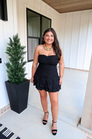 Smocked Mini - Black