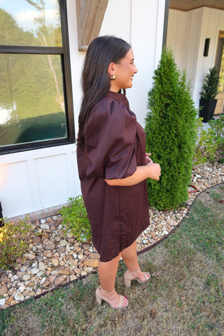 Brown Puff Dress
