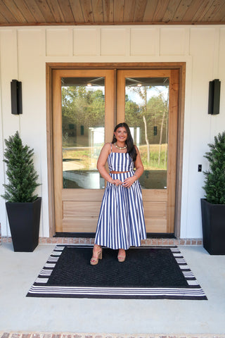 Stripe Maxi Set - Denim