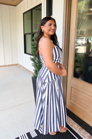 Stripe Maxi Set - Denim
