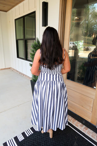 Stripe Maxi Set - Denim
