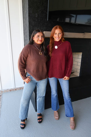 High-Low Sweater - Chocolate