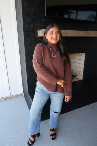 High-Low Sweater - Chocolate