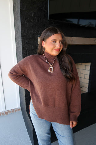 High-Low Sweater - Chocolate