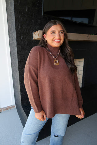 High-Low Sweater - Chocolate