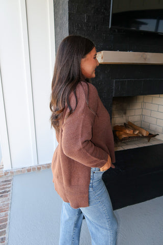 High-Low Sweater - Chocolate