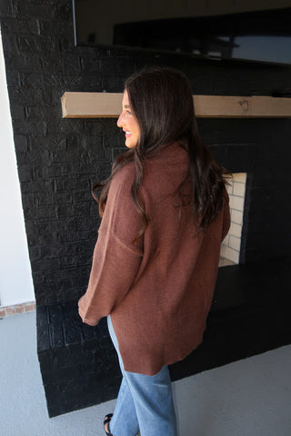 High-Low Sweater - Chocolate