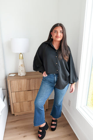 Satin Blouse - Black