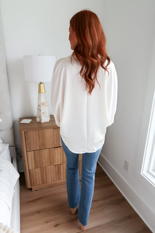 Satin Blouse - Ivory