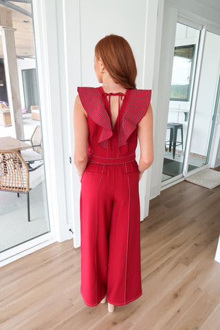 Stitch Detail Top - Wine