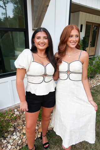 Contrast Trim Top