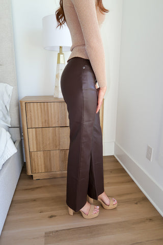 Faux Brown Pant