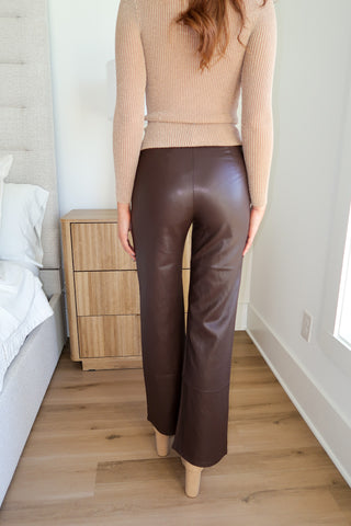 Faux Brown Pant