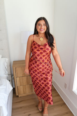 Amber Printed Midi