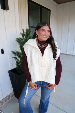 Fleece Vest - Ivory