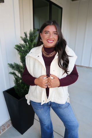 Fleece Vest - Ivory