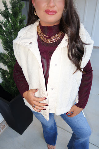 Fleece Vest - Ivory
