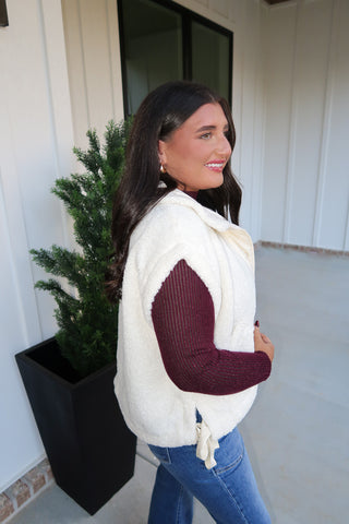 Fleece Vest - Ivory