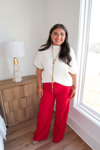 Red Diana Pant