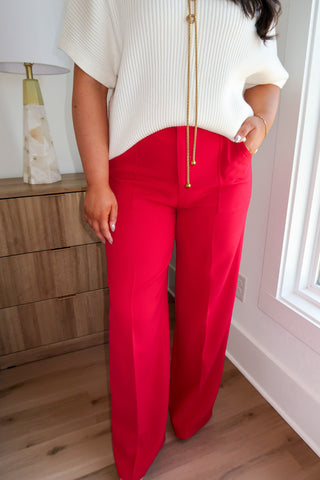 Red Diana Pant