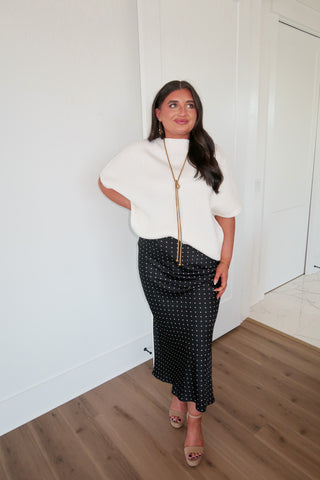 Polka Dot Midi - Black