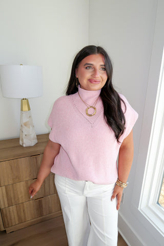 Soft Mock Knit - Pink