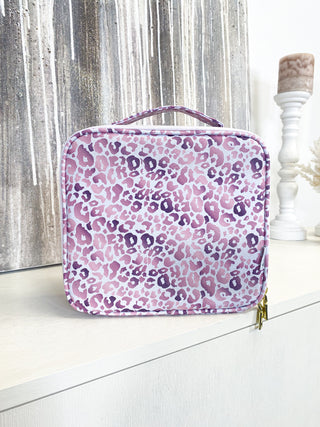 Makeup Case - Pink Leopard - Lavish Tuscaloosa